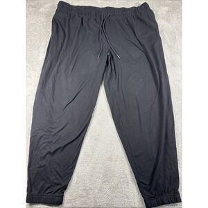 NWT Ideology Women's Plus Cropped Jogger Pants Deep Black Heather Size 3X